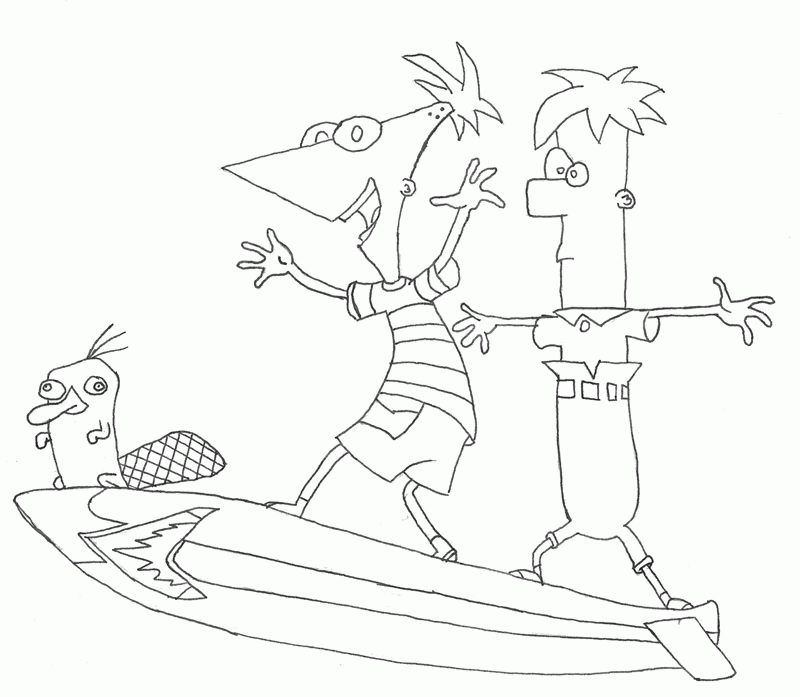 phineas and ferb coloring pages perry the platypus | Coloring