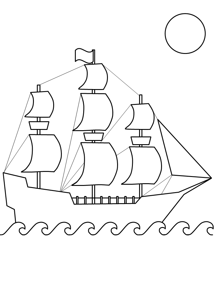 Columbus Day| Coloring Pages for Kids - Free Printable Columbus Day
