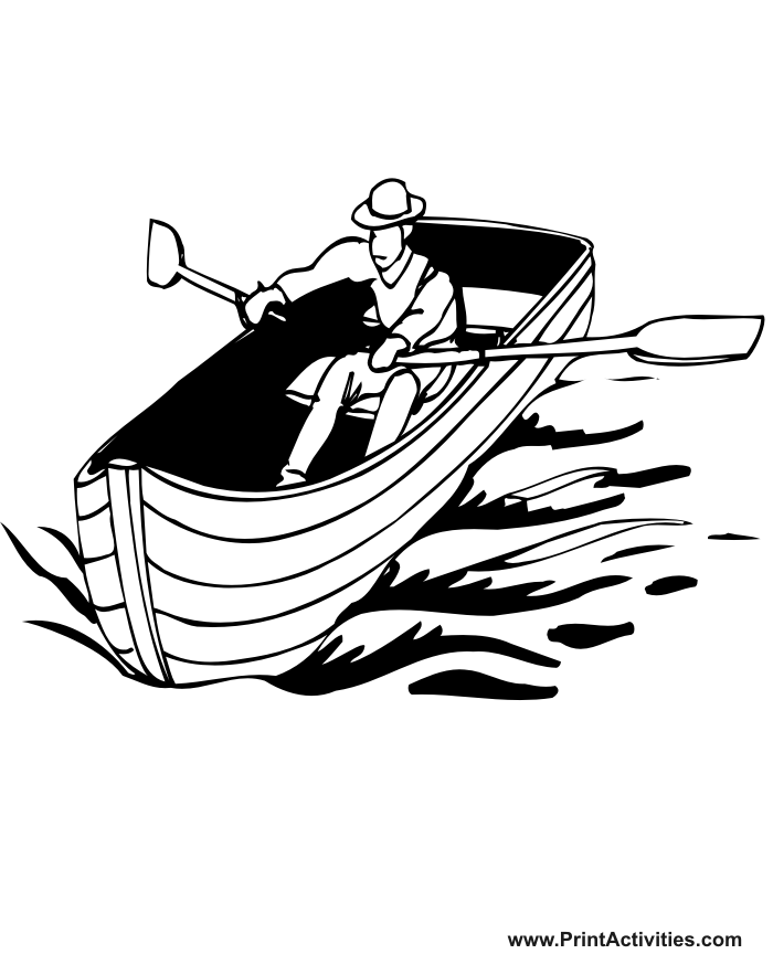 Free Row Boat Coloring Page Download Free Row Boat Coloring Page Png