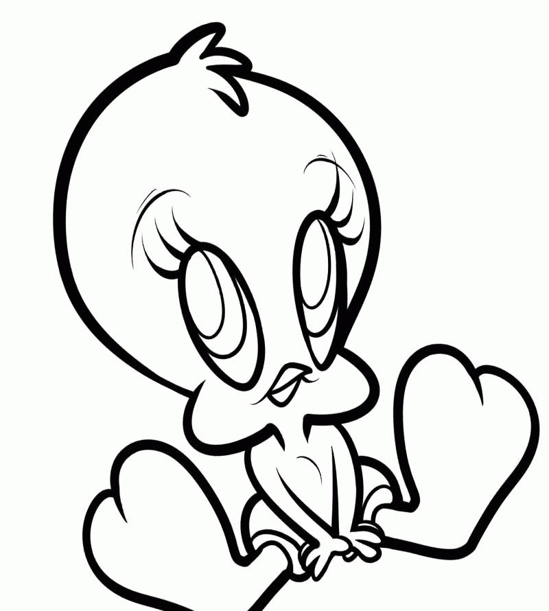Cute Tweety Coloring Page - Tweety Coloring Pages : Coloring Pages
