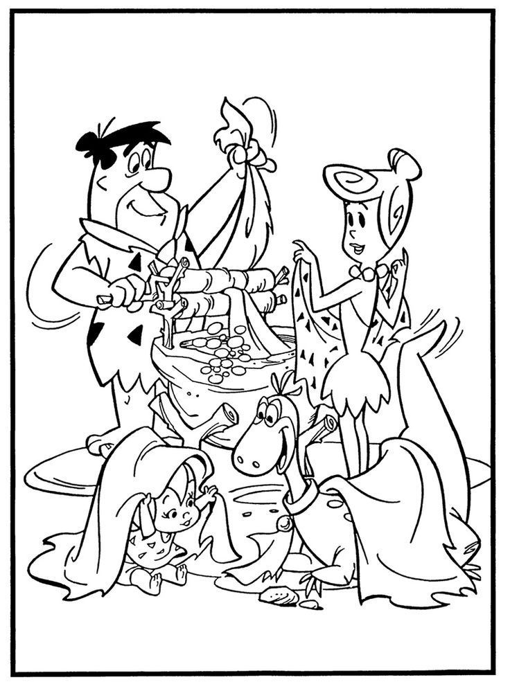 flintstones coloring pages free