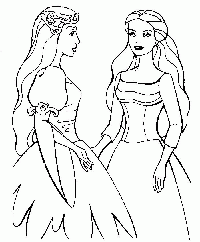 Barbie coloring pages - free best Barbie coloring to print