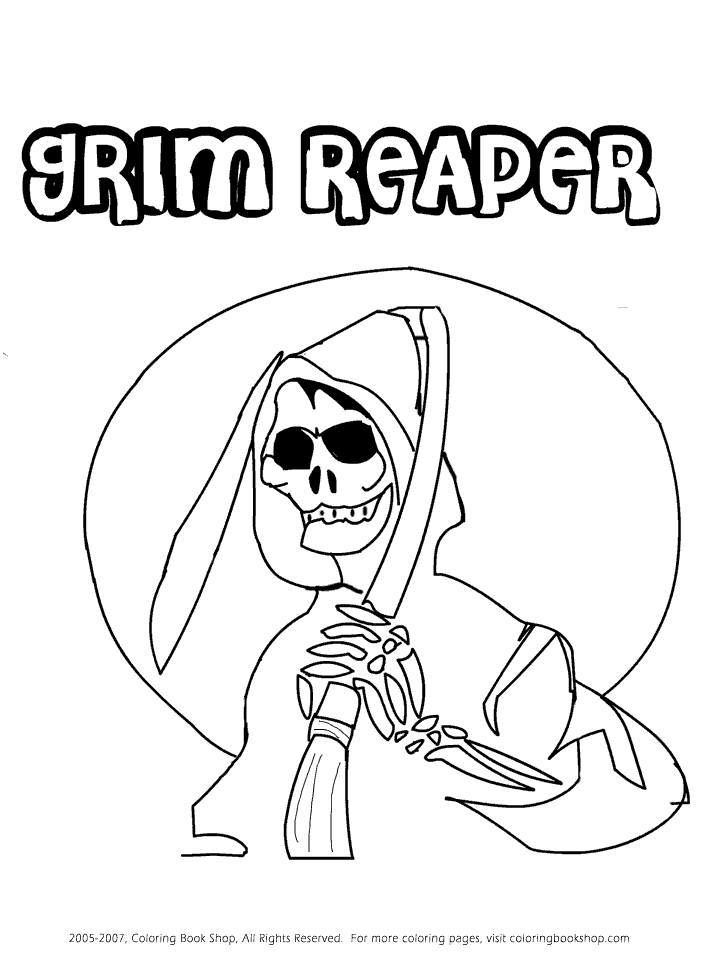 Free Grim Reaper Coloring Pages, Download Free Grim Reaper Coloring