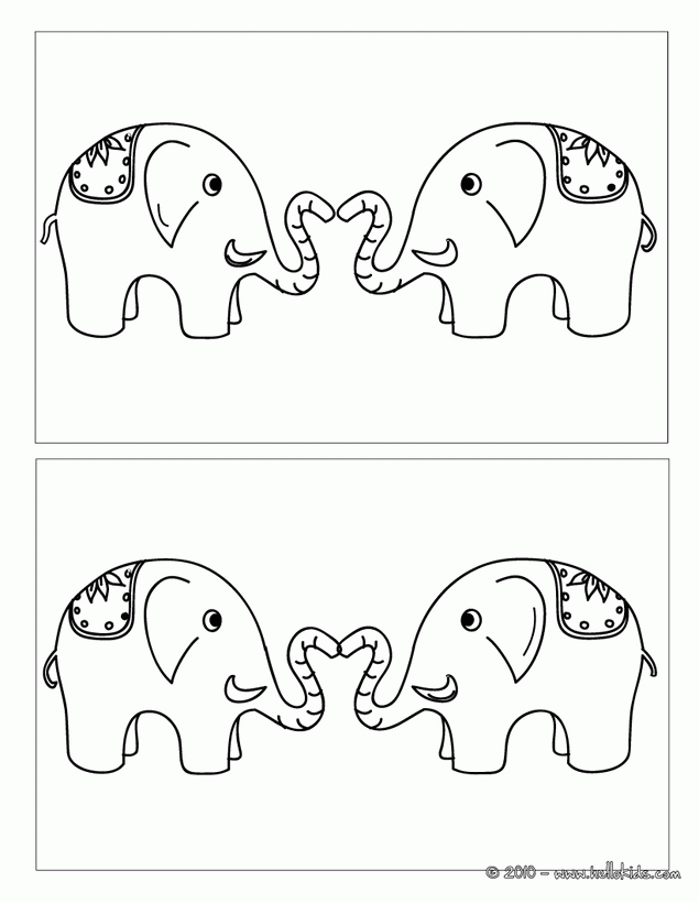 VALENTINE spot the differences - Elephant Heart