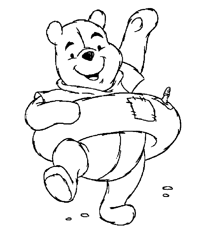 Winnie the pooh christmas coloring pages