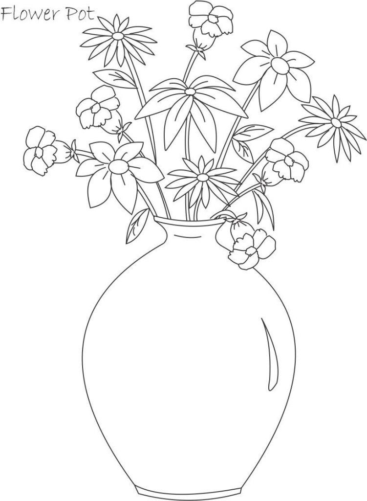 Featured image of post Flower Pot Drawing Images With Colour : First, draw a pulse and a flower on it.