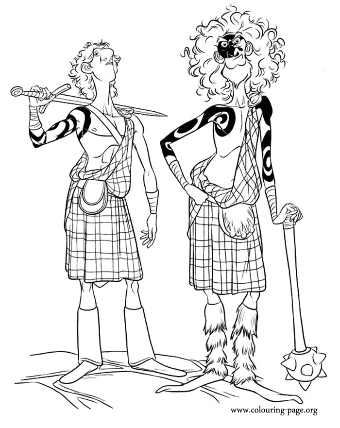 Brave - Lord Macintosh and his son coloring page