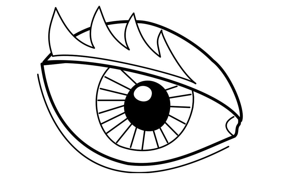 Coloring page eye 