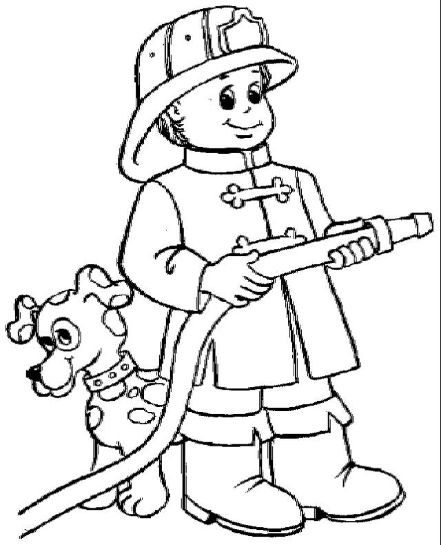 Fire Dog Coloring Pages