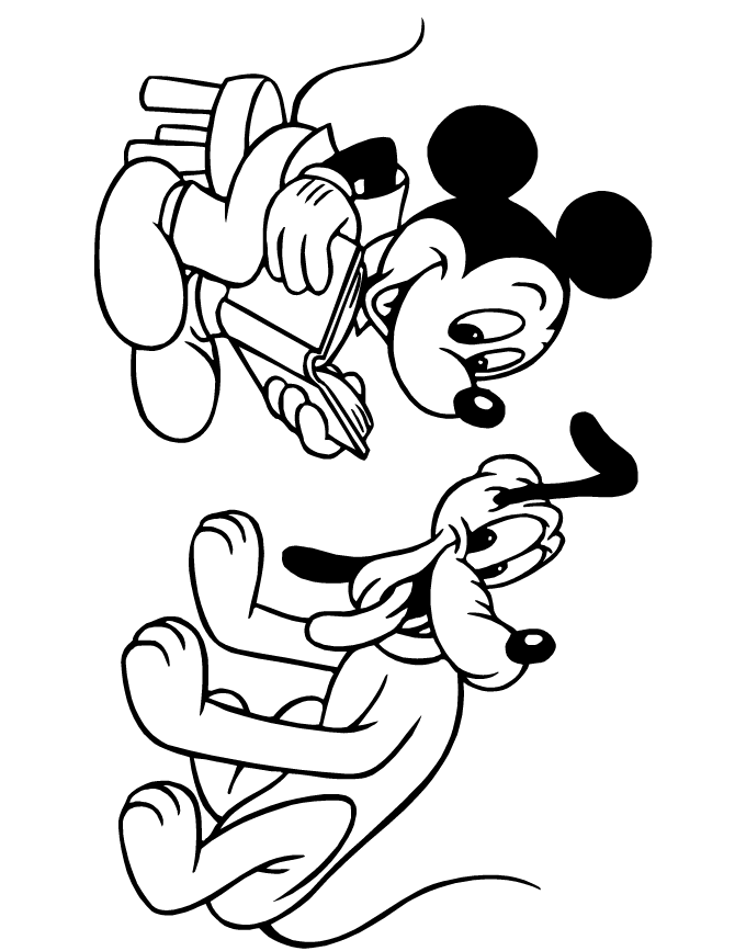 Disneys Mickey Mouse Laughing Coloring Page | Free Printable