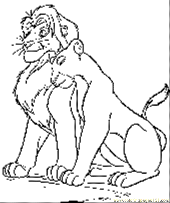 Coloring Pages Lion Kings (Cartoons  The Lion King)| free printable