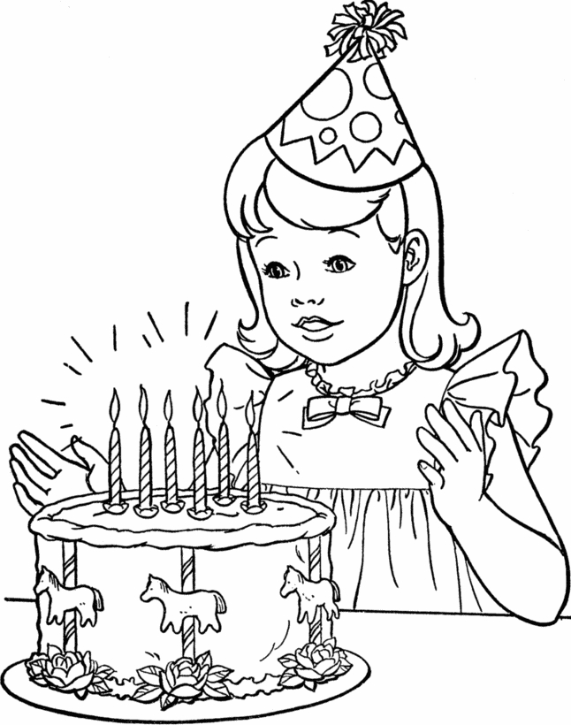 Free Printable Birthday Colouring Pages