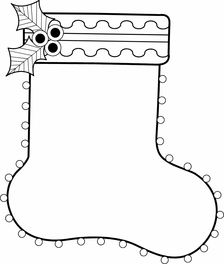Christmas Stocking Coloring Page In Spanish - Сoloring Pages