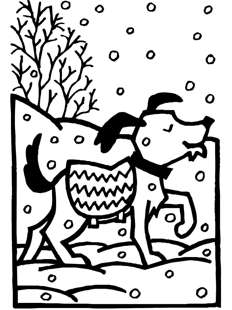 Winter Coloring Pages Kids Free Clip Art Library