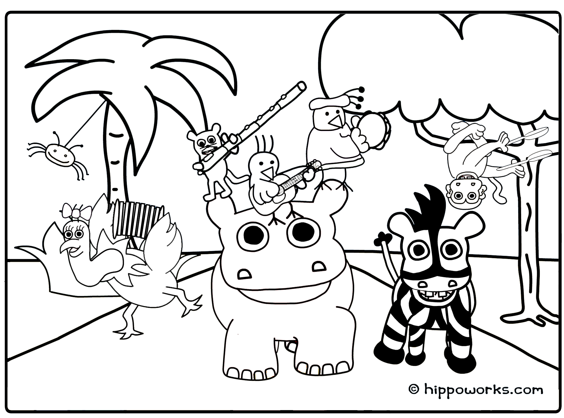 Free Jungle Animals Coloring Pages Free, Download Free Jungle ...