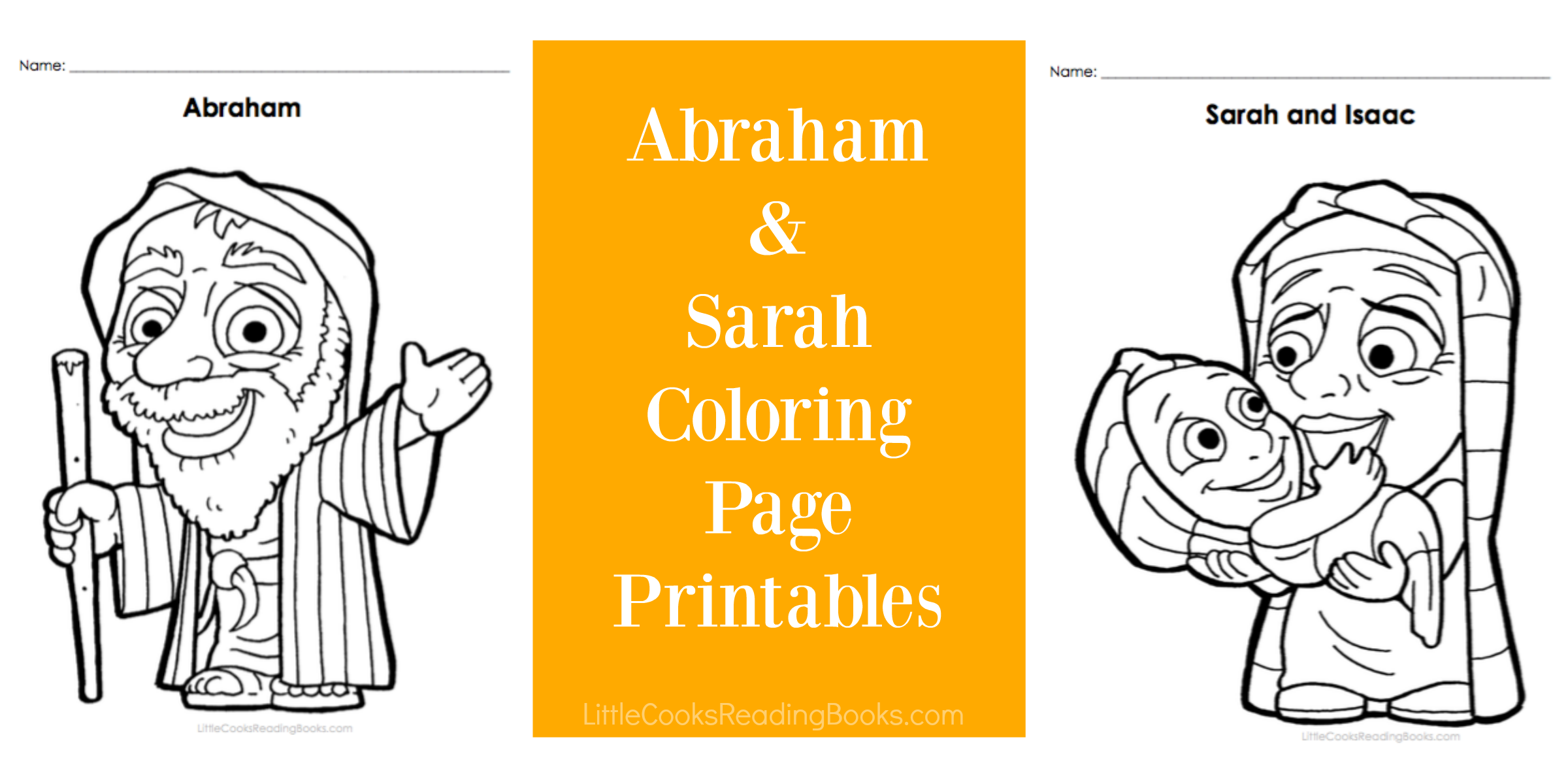 Free Printable Coloring Page Of Abraham And Sarah