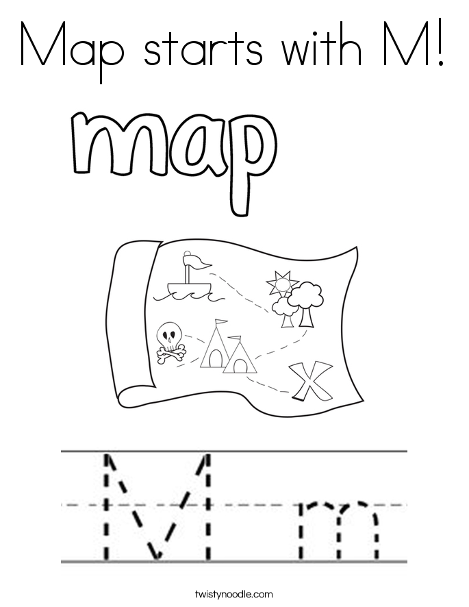 Letter M Coloring Pages 