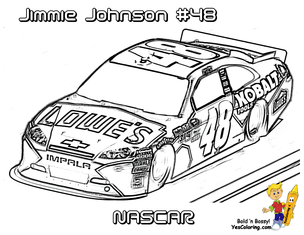Jimmie Johnson Coloring Page