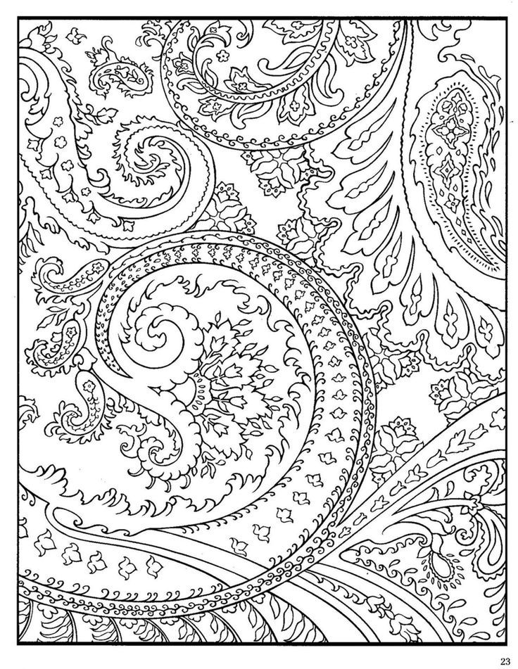  Paisley Coloring Pages Printable - Adult Paisley