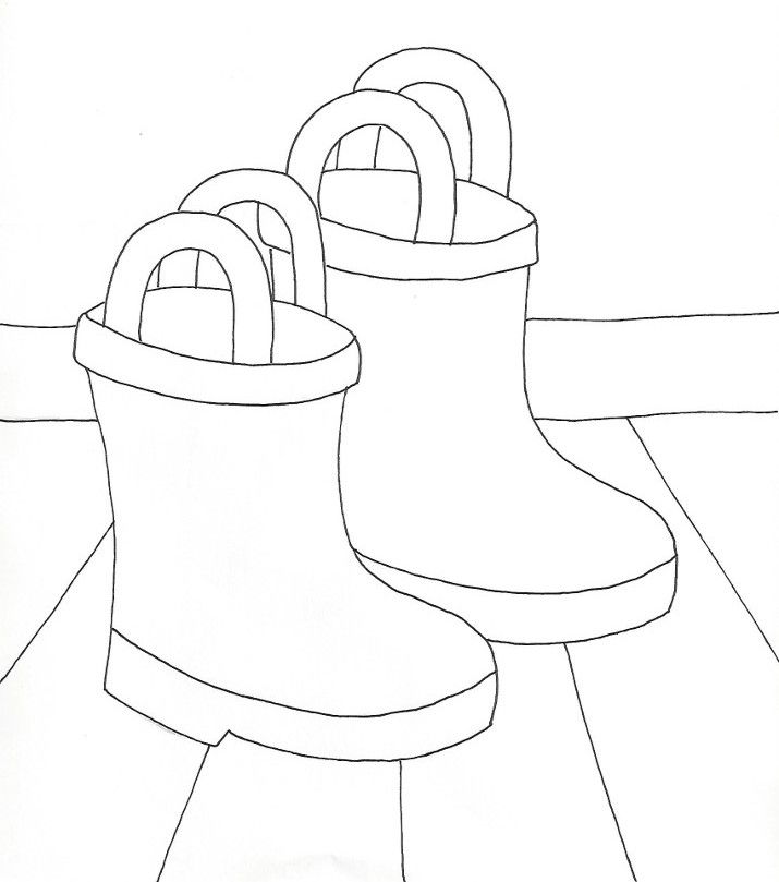 Free Rain Boots Coloring Page, Download 