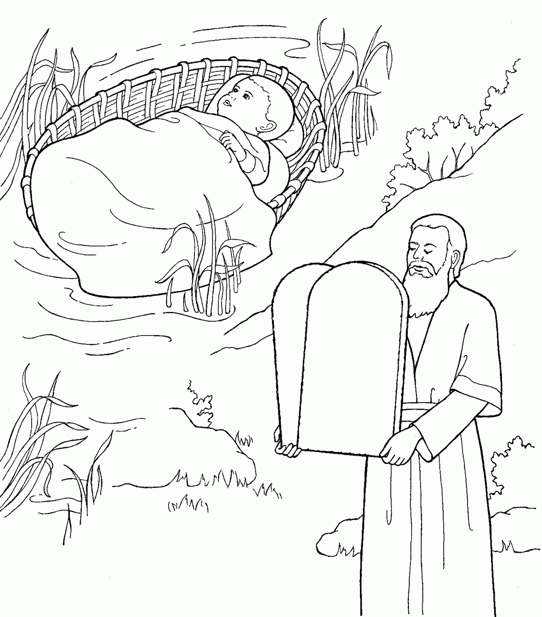 Proficiency Free Coloring Pages Of Moses Ten Commandments 