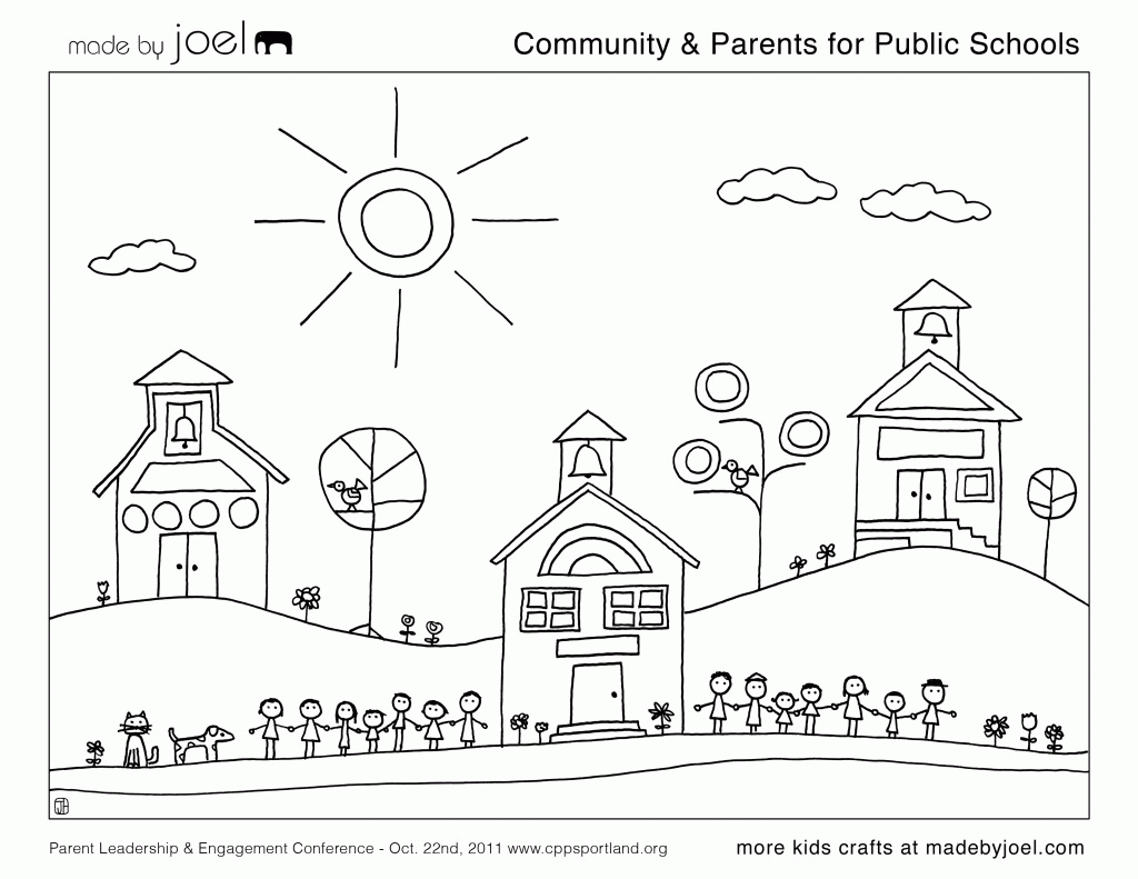 Free Coloring Page Of A School Building Download Free Coloring Page Of 