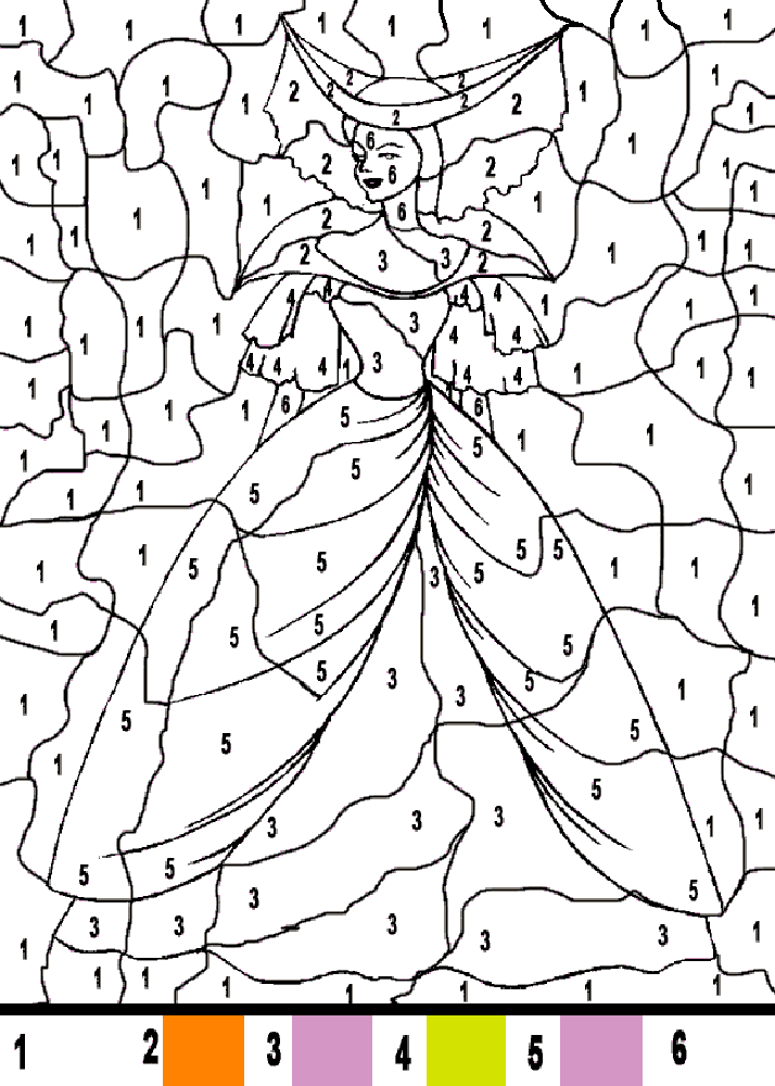 Free Disney Color By Numbers Coloring Pages, Download Free Disney Color