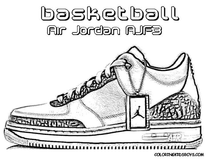 jordan shoes coloring pages printable