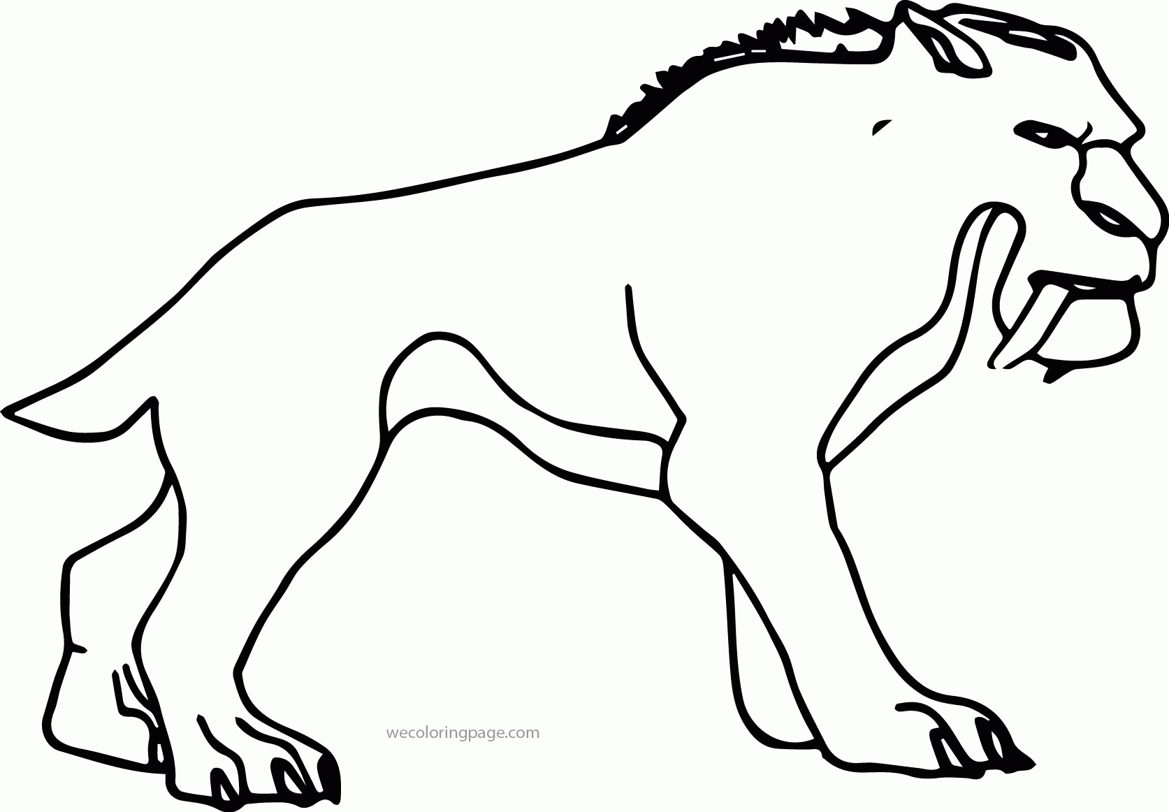 Ice Age Diego Coloring Page