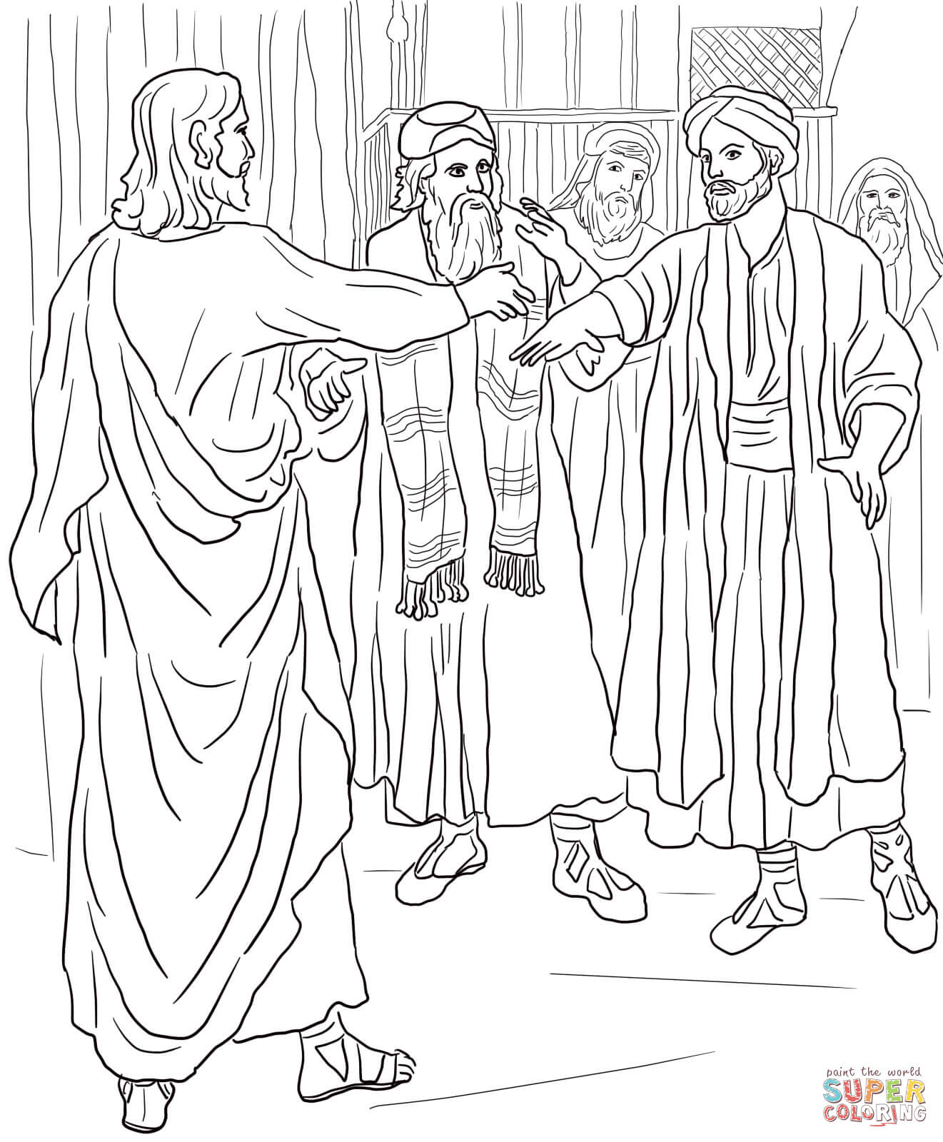 Jesus Heals the Man at the Pool of Bethesda coloring page | Free