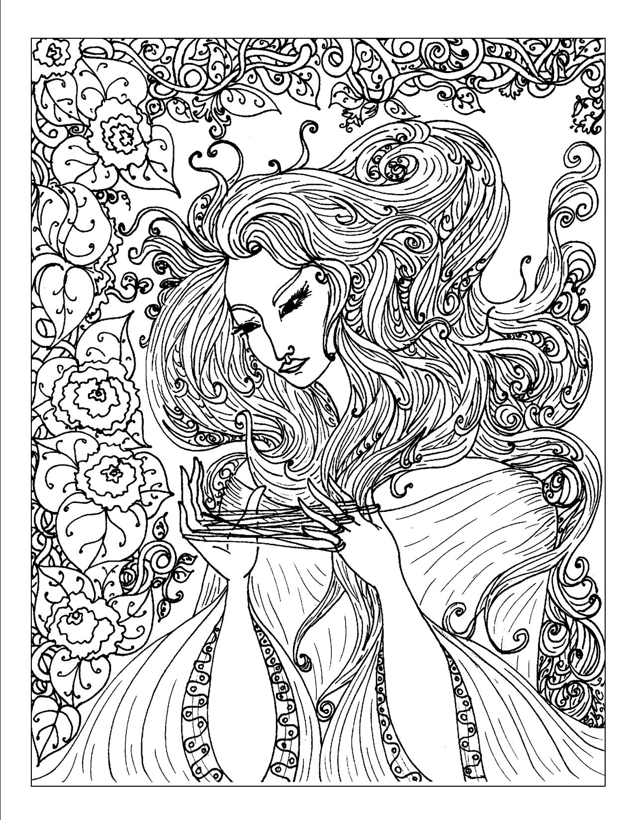  Complex Flower Coloring Pages - Complicated Flower