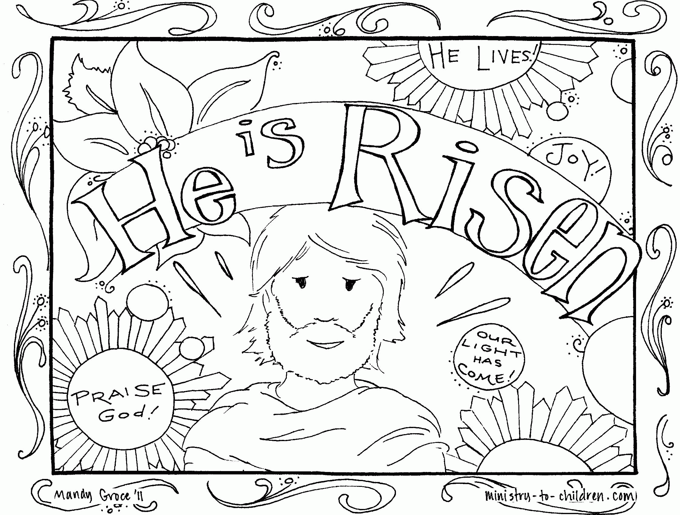 Free Christian Easter Coloring Pages For Preschoolers