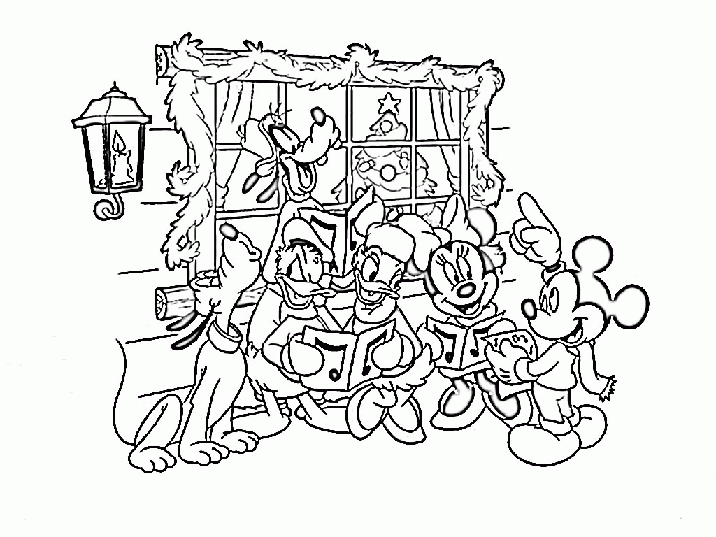 Free Printable Disney Christmas Colouring Pages