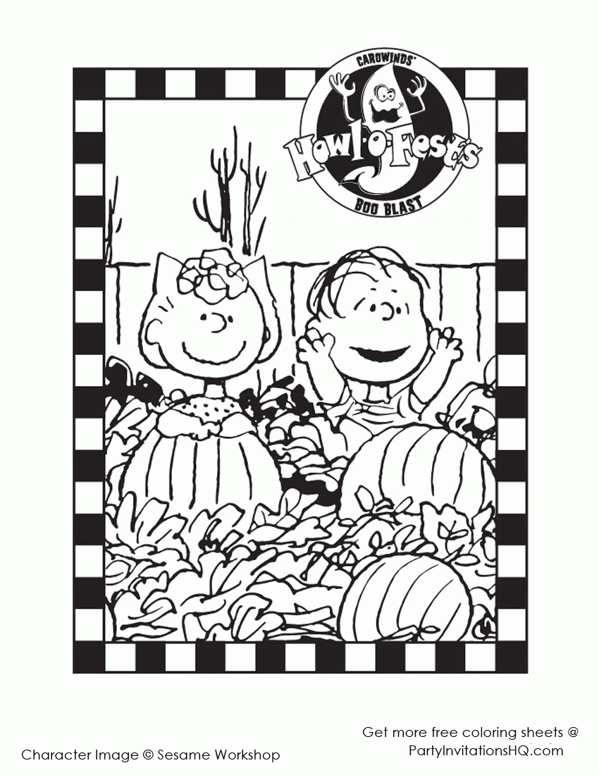 And The Great Pumpkin Charlie Brown Coloring Pages To Print