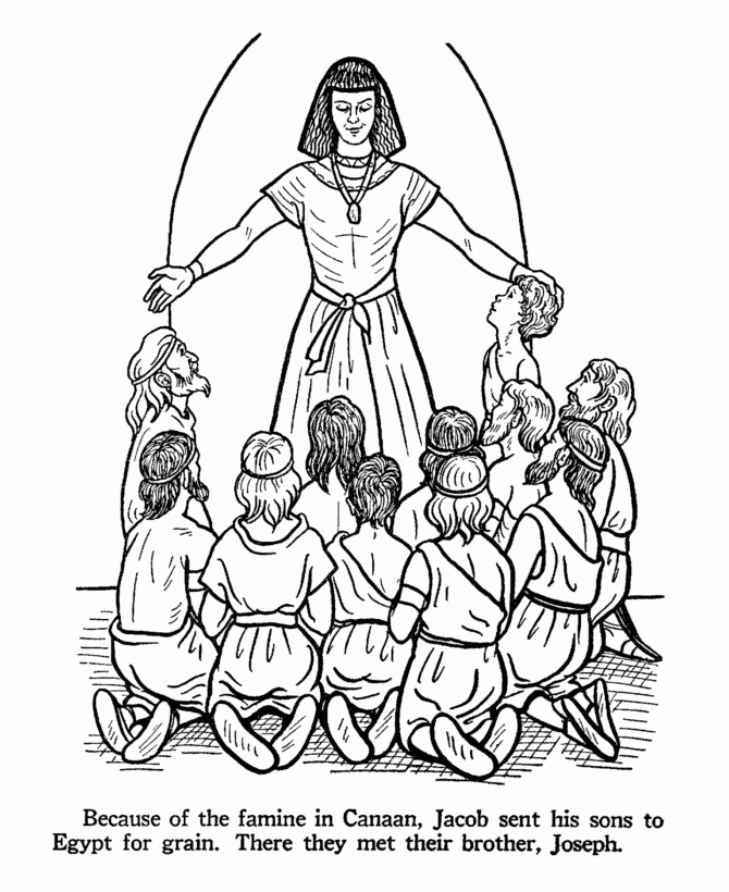 Free Coloring Pages Joseph Forgives His Brothers, Download Free