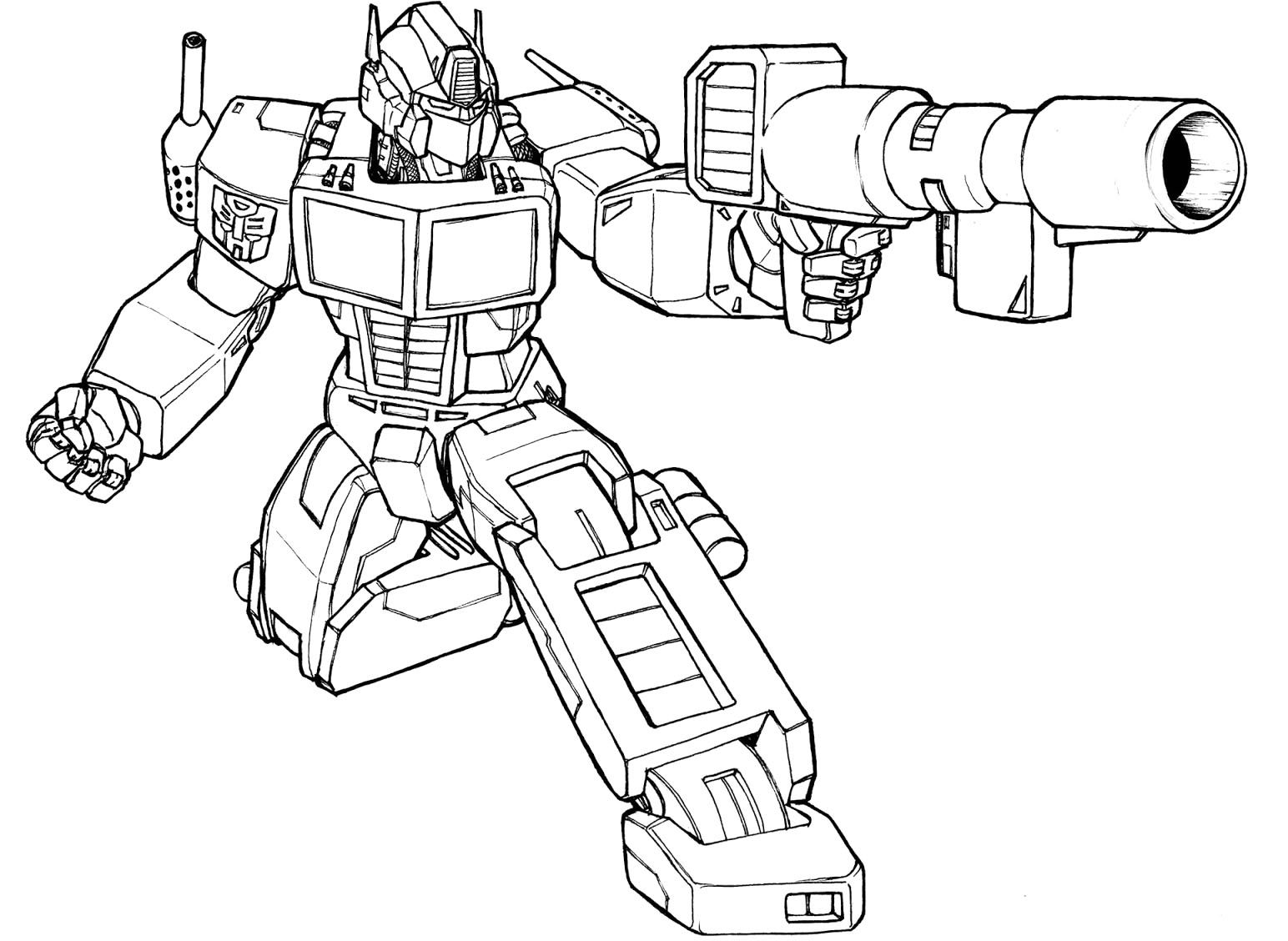 Enemy Shooting Transformers Coloring pages