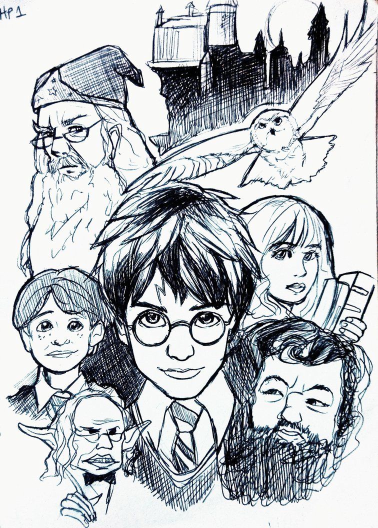 Иллюстрация к Гарри Поттеру рисунок