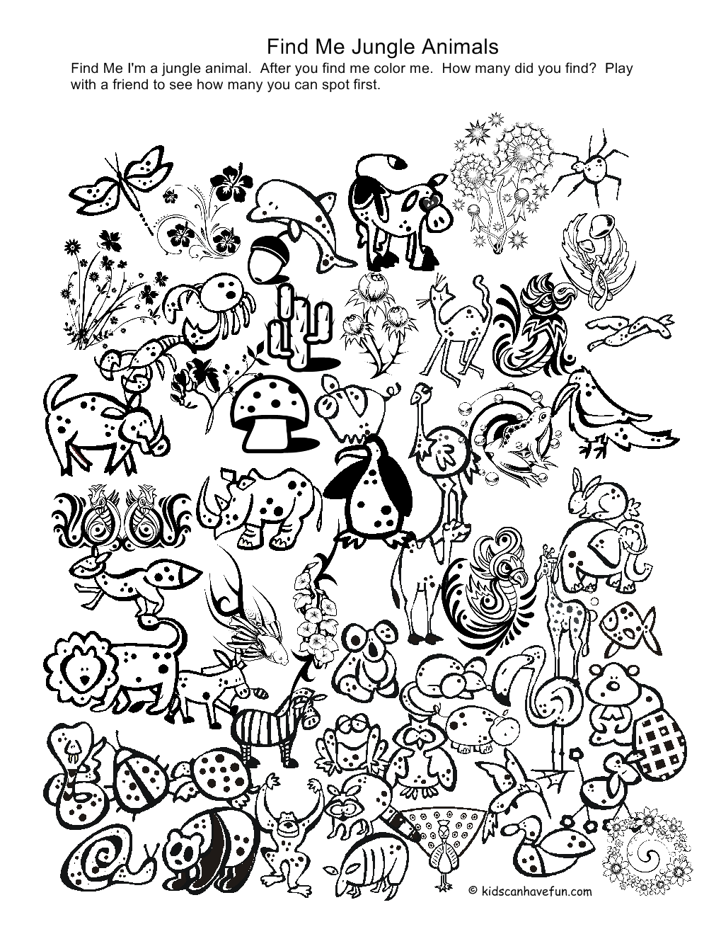 find the animals activity   Clip Art Library