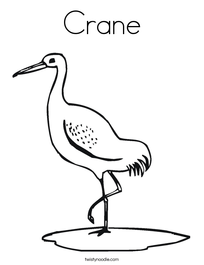 whooping crane coloring pages