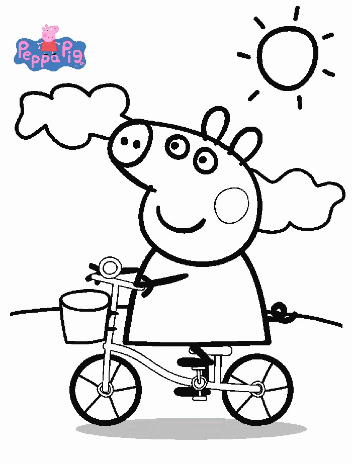 coloring pages of Peppa Pig