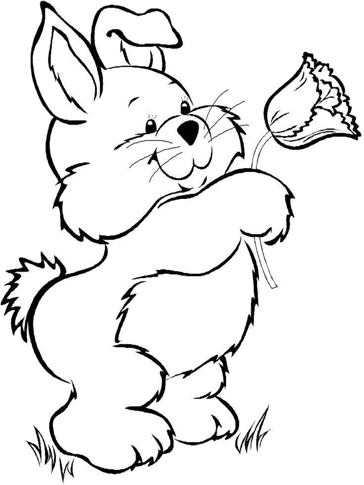 Bunny Couple Coloring Page | Coloring Pages For All Ages