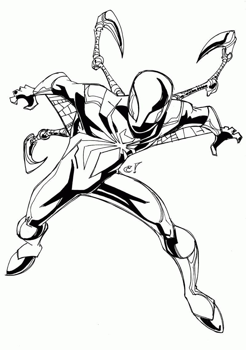 iron spider coloring page   Clip Art Library