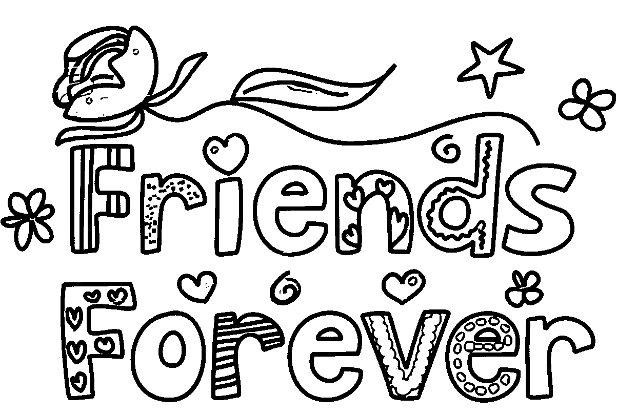 coloring pages of best friends forever - Clip Art Library