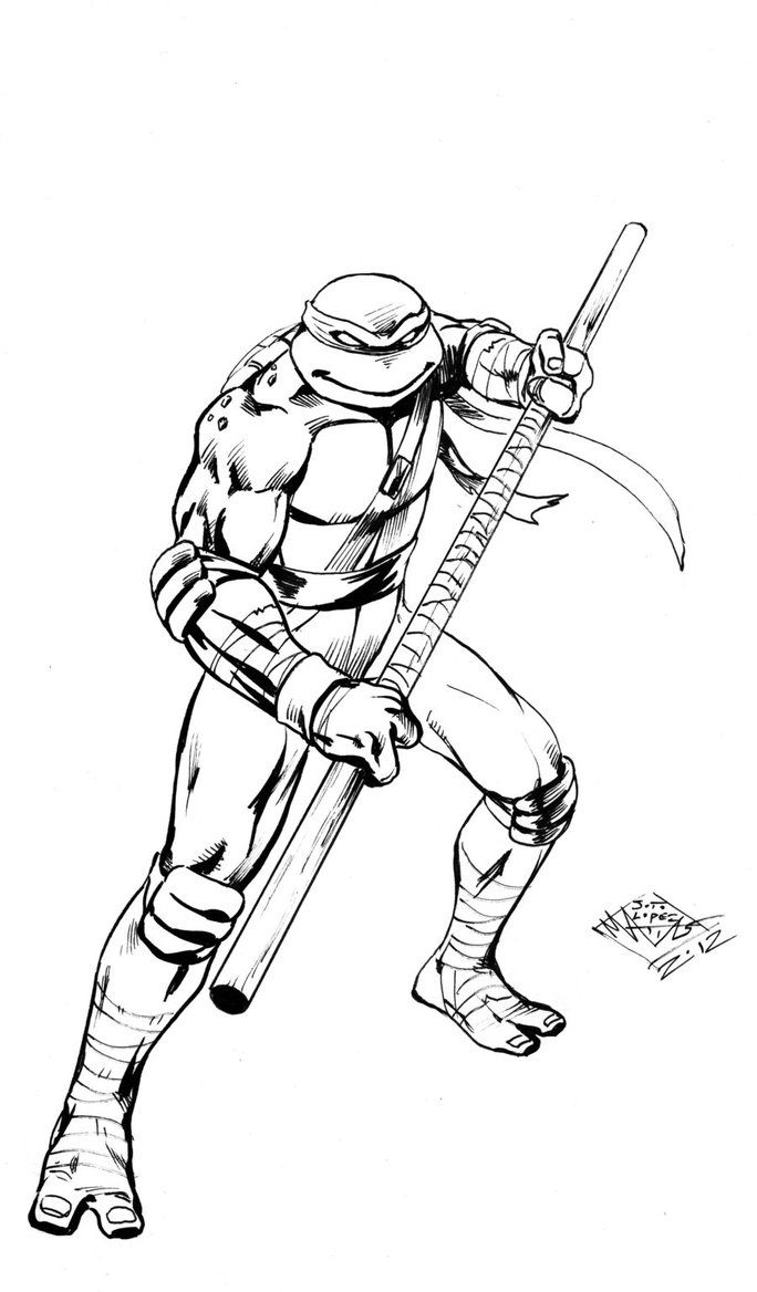 Ninja Turtles Coloring Pages Donatello | High Quality Coloring Pages
