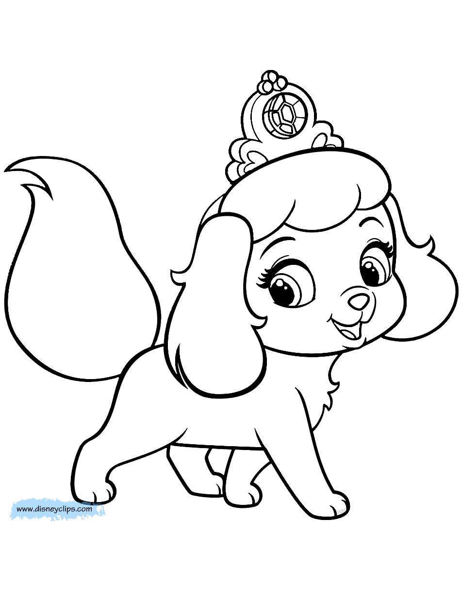 princess puppy coloring pages - Clip Art Library