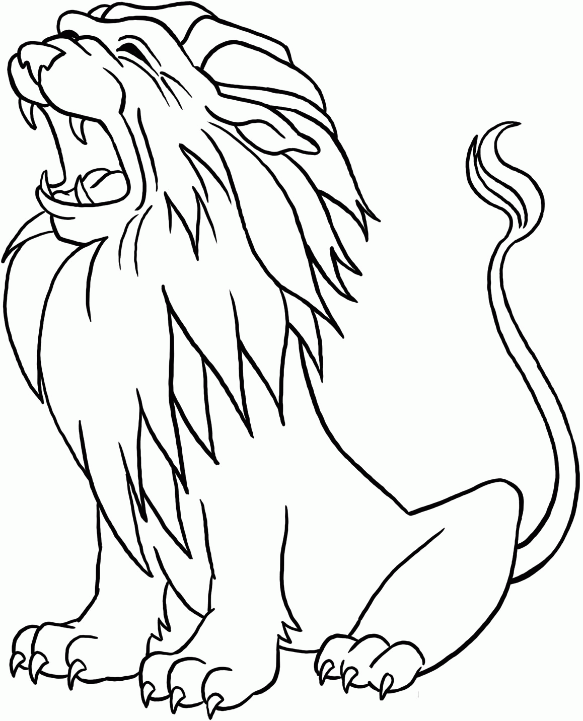 lions pictures to color - Clip Art Library