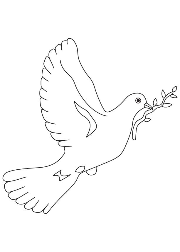 Free White Dove Coloring Page, Download Free White Dove Coloring Page