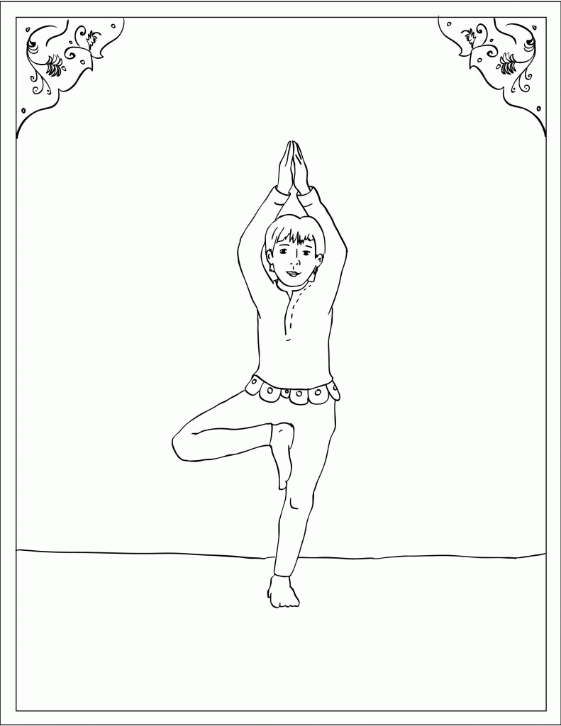 Storytime Yoga® for Kids Asana Coloring Page: Tree Pose
