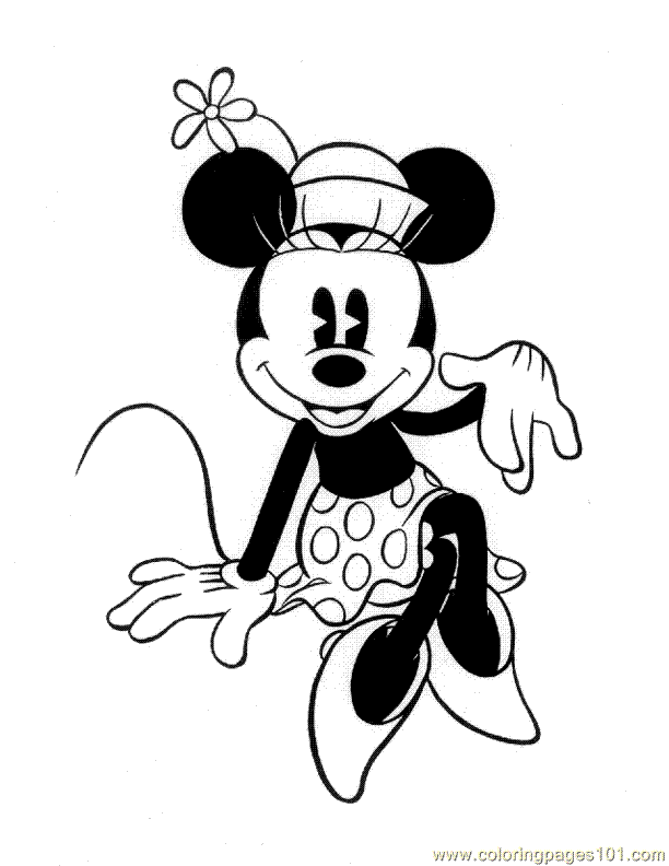 minnie and minnie Colouring Pages