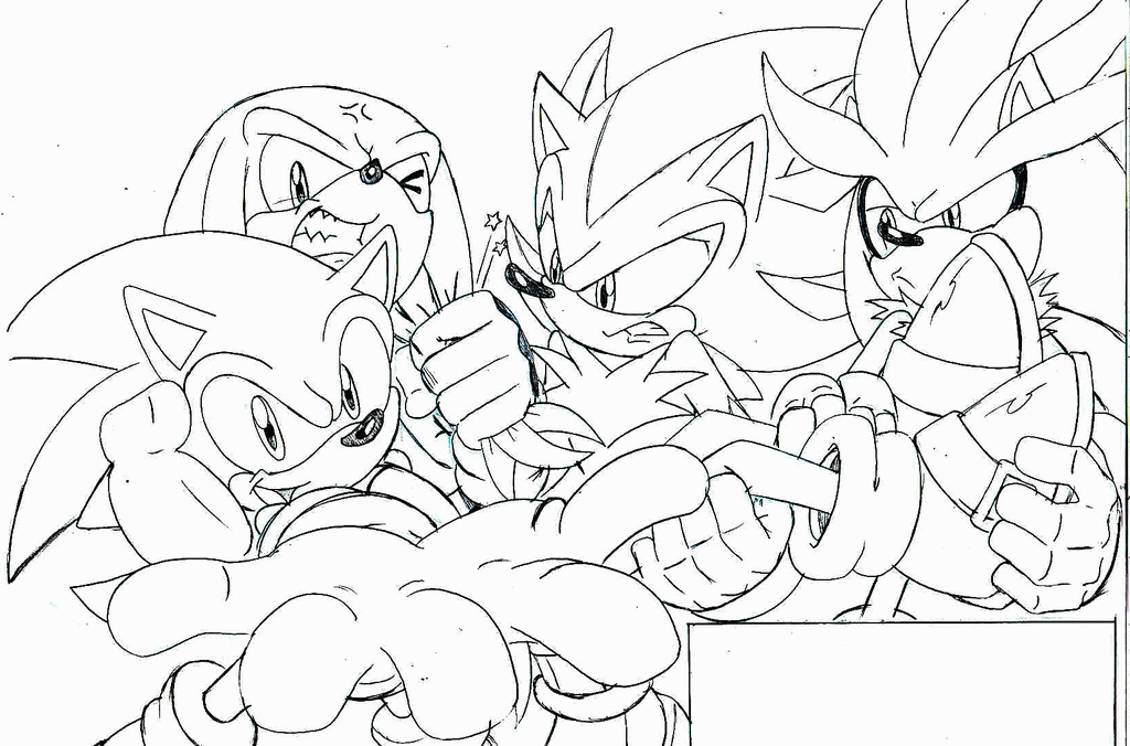 Sonic,knuckles,shadow,silver pl by trunks24